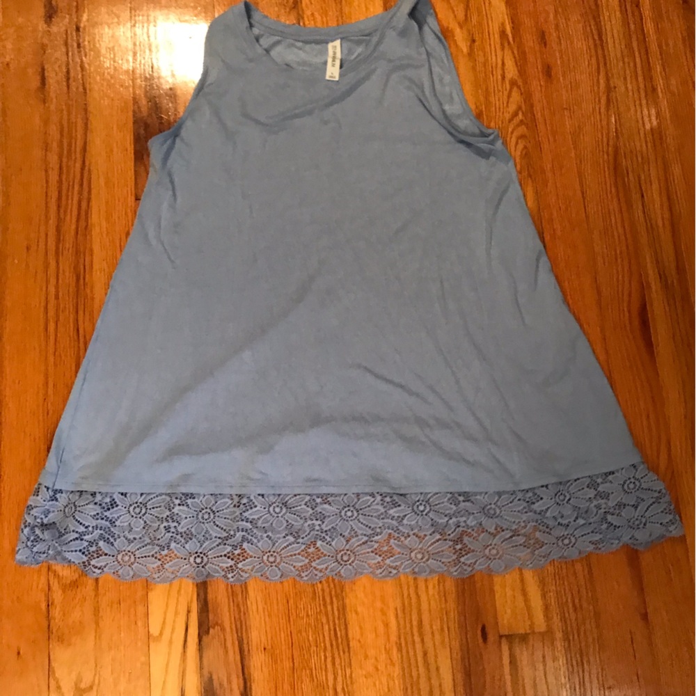 Zennia-Premium tank with lace at the hem, L.